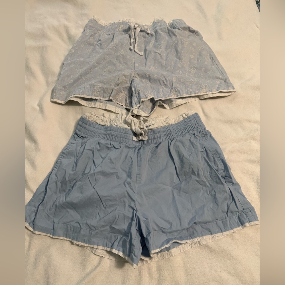 Women's Light Blue Athletic Shorts